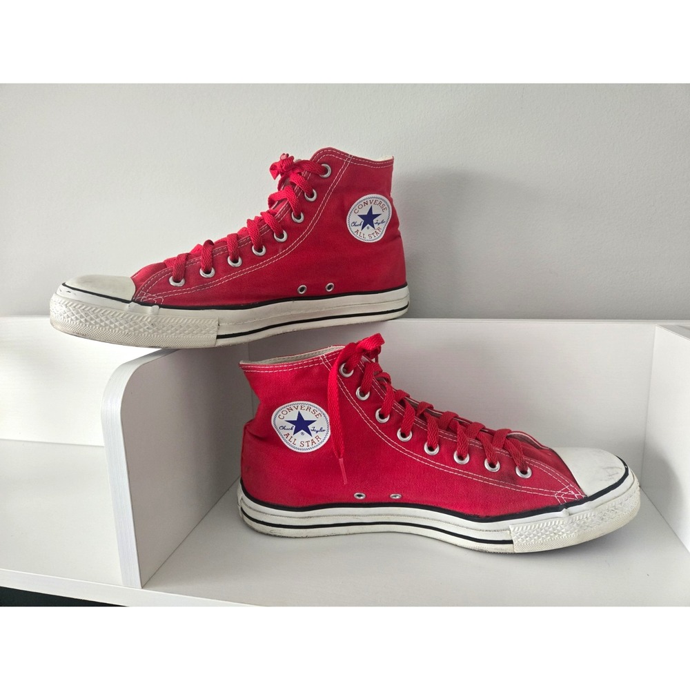 Converse Chuck Taylor All Star High Top Canvas Lace-Up Red/White Men's 11.5